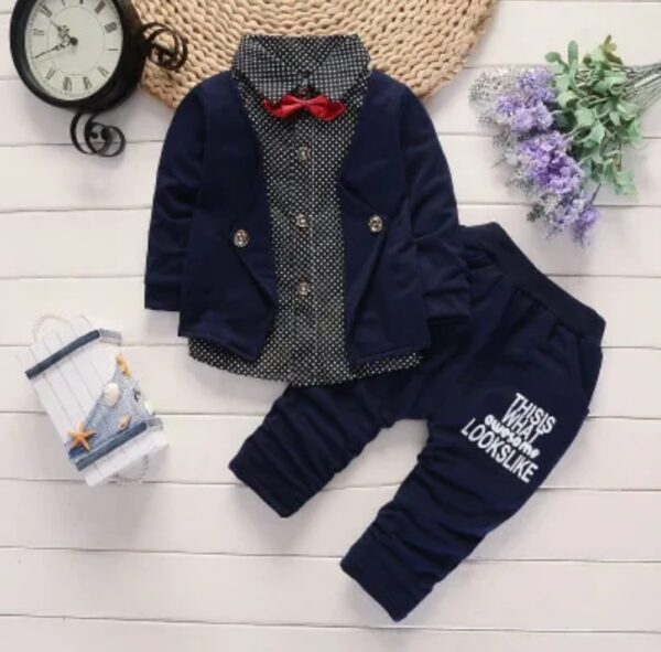 NEW Spring And Authmn British Style Clothing Ste Three-Piece Suit Style Casual Set - Image 3