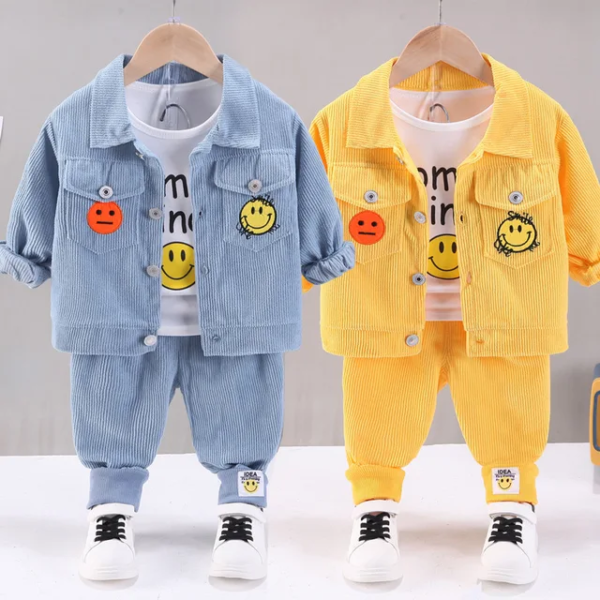 Boys cardigan jacket pant t-shirt set