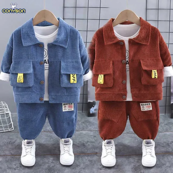 Boys cardigan jacket pant t-shirt set - Image 14