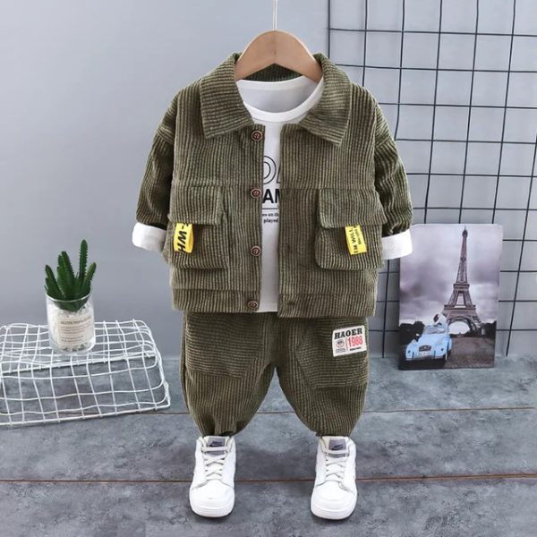 Boys cardigan jacket pant t-shirt set - Image 13